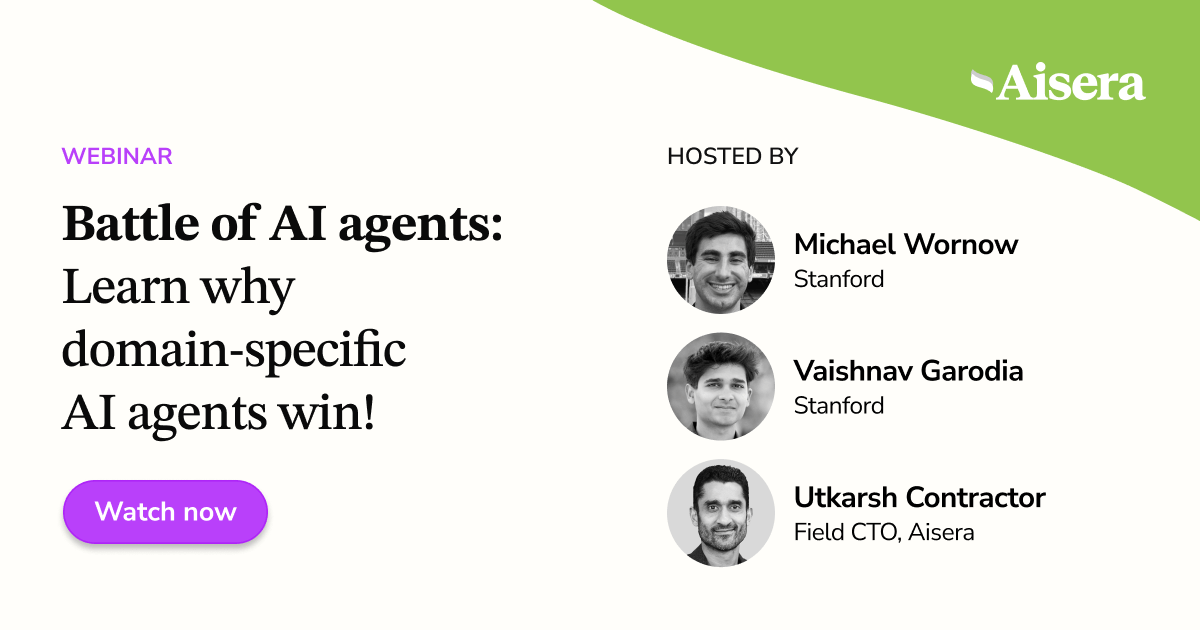 Webinar – Battle of AI agents: Learn why domain-specific AI agents win!