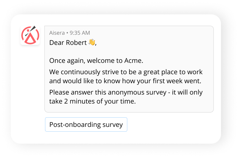 Post Onboarding Survey