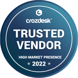crozdesk Trusted Vendor High Market Presence 2022 Award