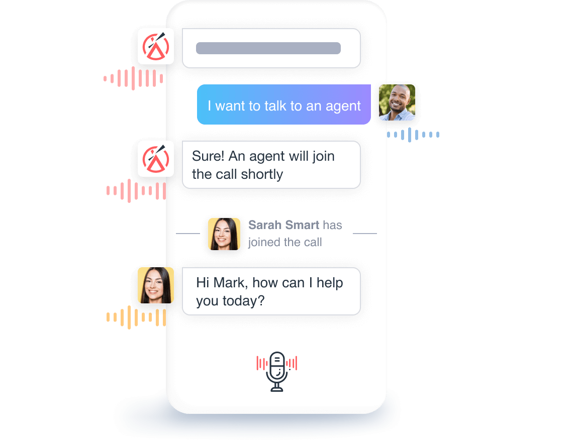 AI Contact Center transfering from AI to agent