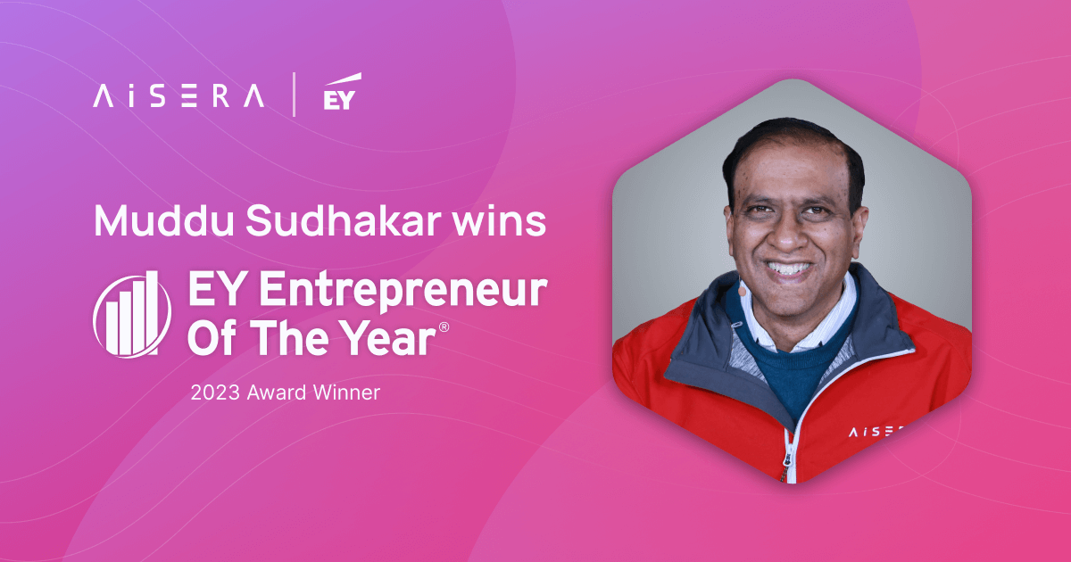 Dr. Muddu Sudhakar of Aisera Named 2023 Bay Area EY Entrepreneur Of The Year® for Innovation in Generative AI