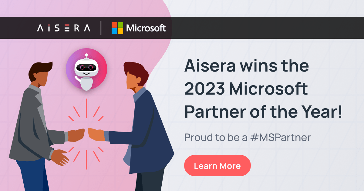 Aisera Wins Microsoft Partner of the Year 2023 in Business Transformation