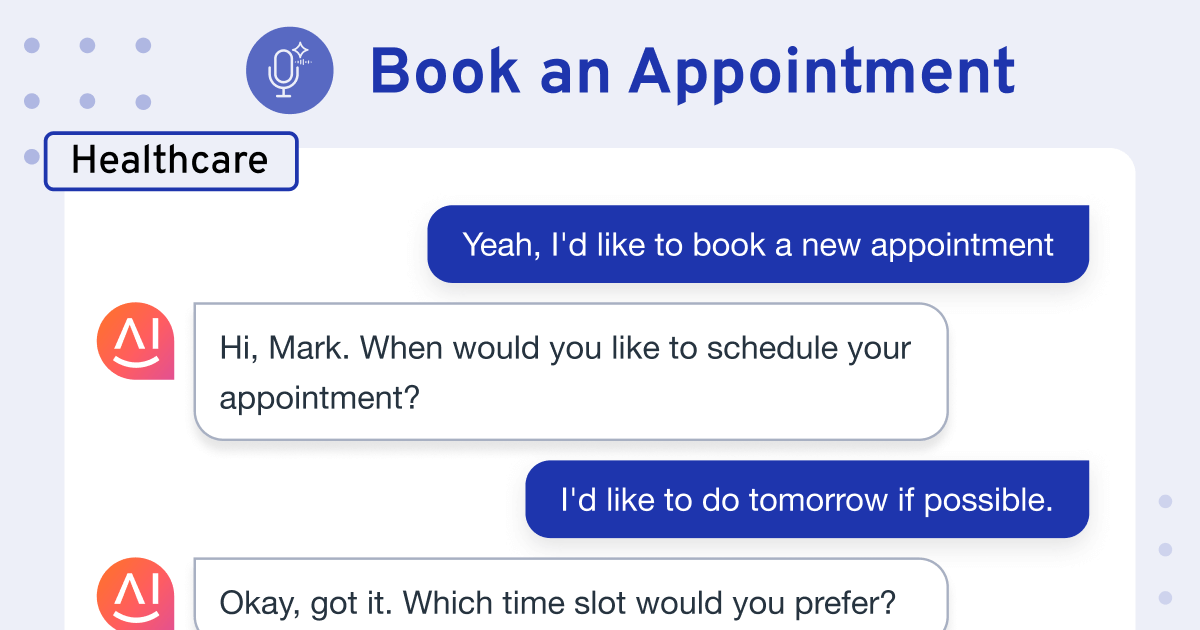 Ai voice bot for healthcare sector to book an appointment