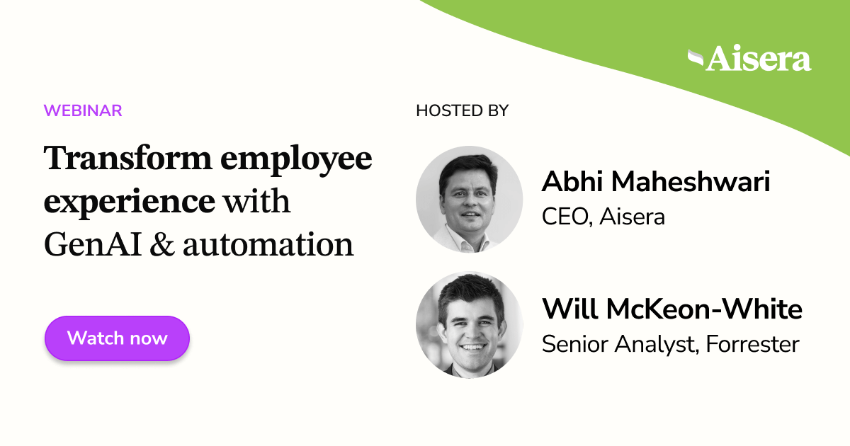Analyst Webinar – GenAI for Employee Experience