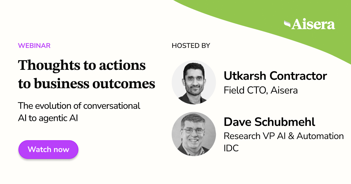 Analyst Webinar – From Thoughts to Actions to Business Outcomes